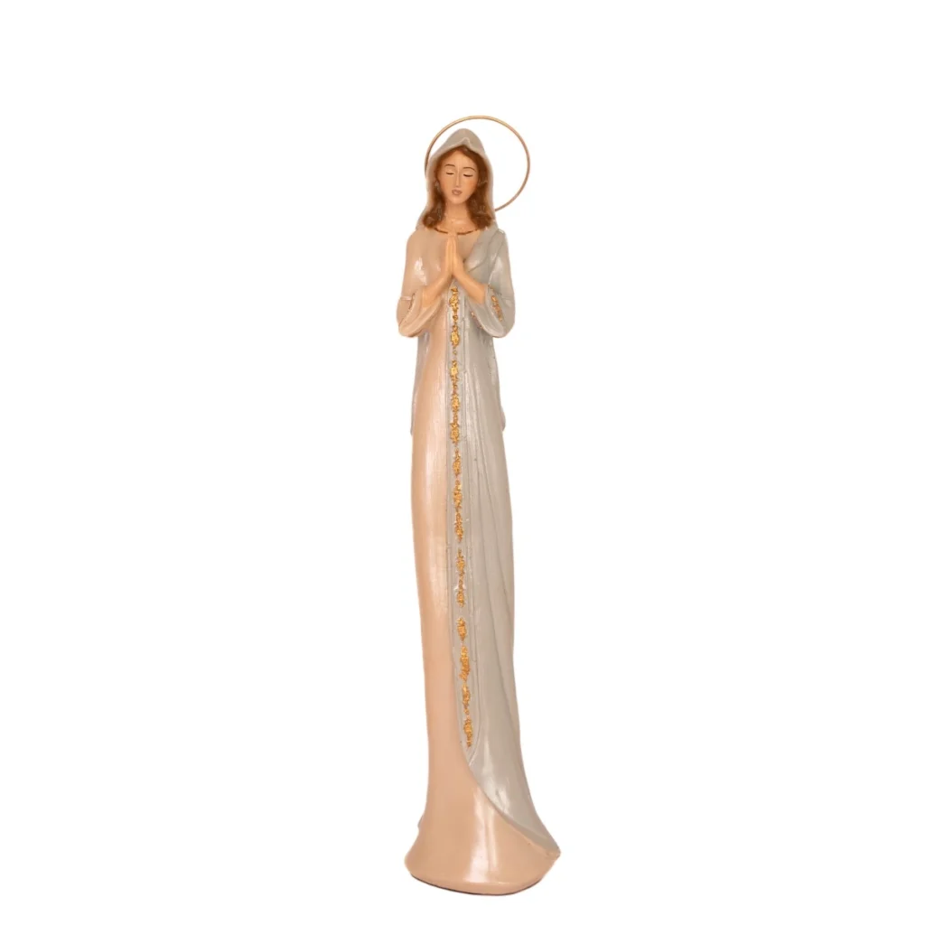 Nossa Senhora do Silêncio Aquarela 37cm - Azul