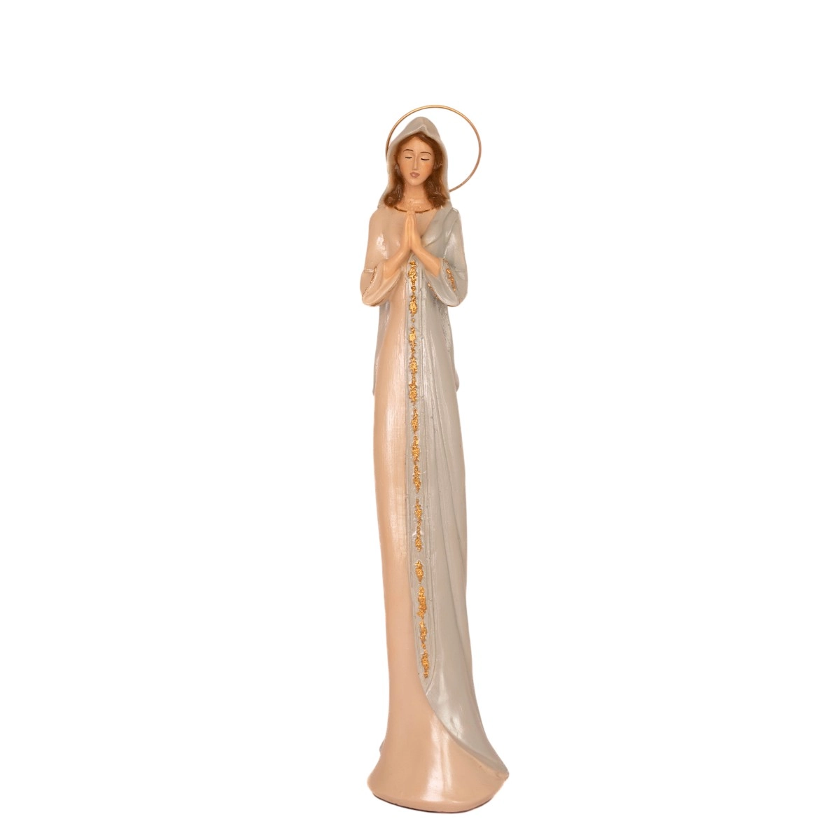 Nossa Senhora do Silêncio Aquarela 37cm - Azul