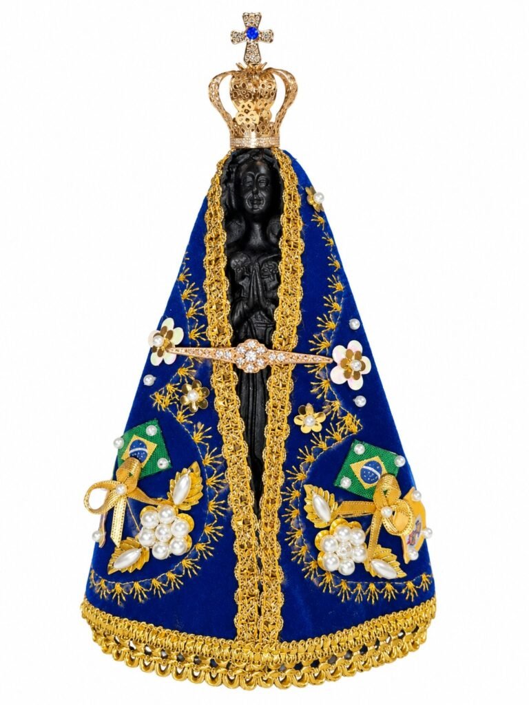 NSRA Aparecida Manto em Feltro Azul Royal Tradicional - 15cm